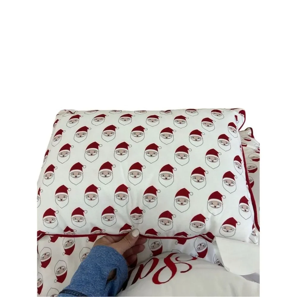 Santa Throw Pillows 19”x19” and 19” x 13” Santa‎ Print Design